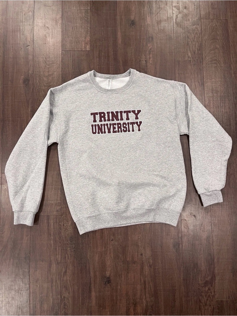 Trinity University Gildan Heather Gray Crewneck Sweatshirt Size M